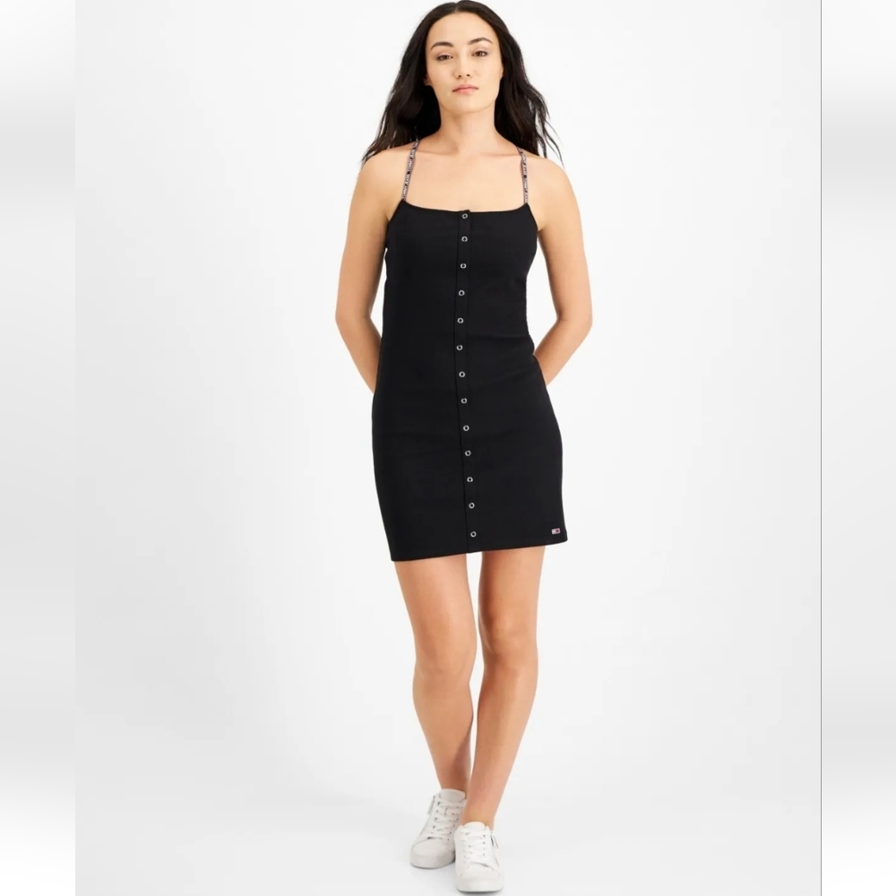 Tommy Jeans - Ribbed Sleeveless Dress in Black